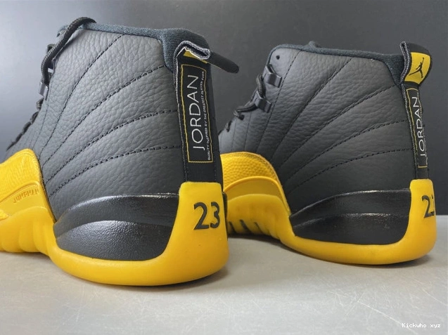 Gold 12 University Jordan Black Air Retro 130690-070 0719